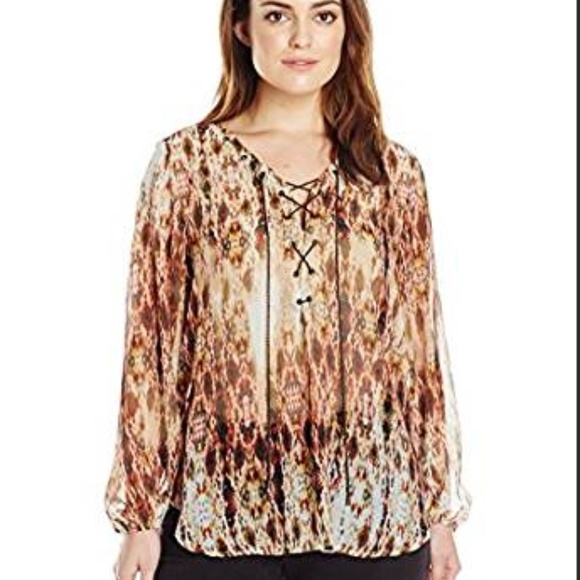 JESSICA SIMPSON | SHEER BLOUSE - Picture 3 of 3